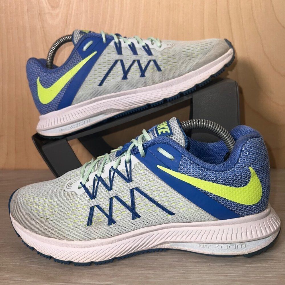 Nike Winflo 3 Light Blue/Blue/Yellow 831562-401 Women's 6.5‎